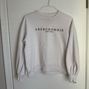Abercrombie & Fitch Cream Women's Sweatshirt size xs